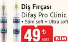 DİFAŞ PROCLİNİC SLİM DİŞ FIRÇASI fiyat ve kampanya bilgisi